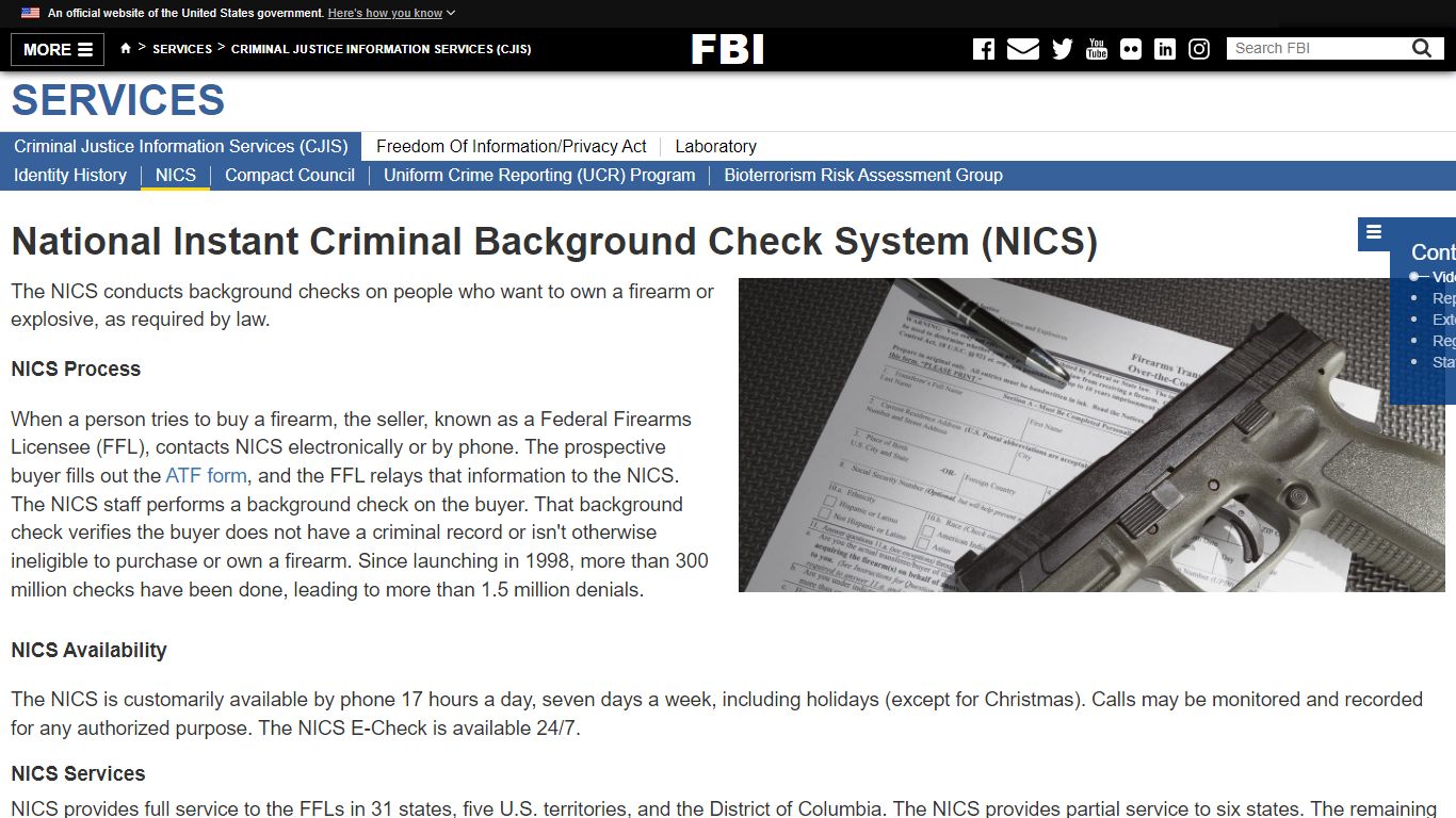 National Instant Criminal Background Check System (NICS)
